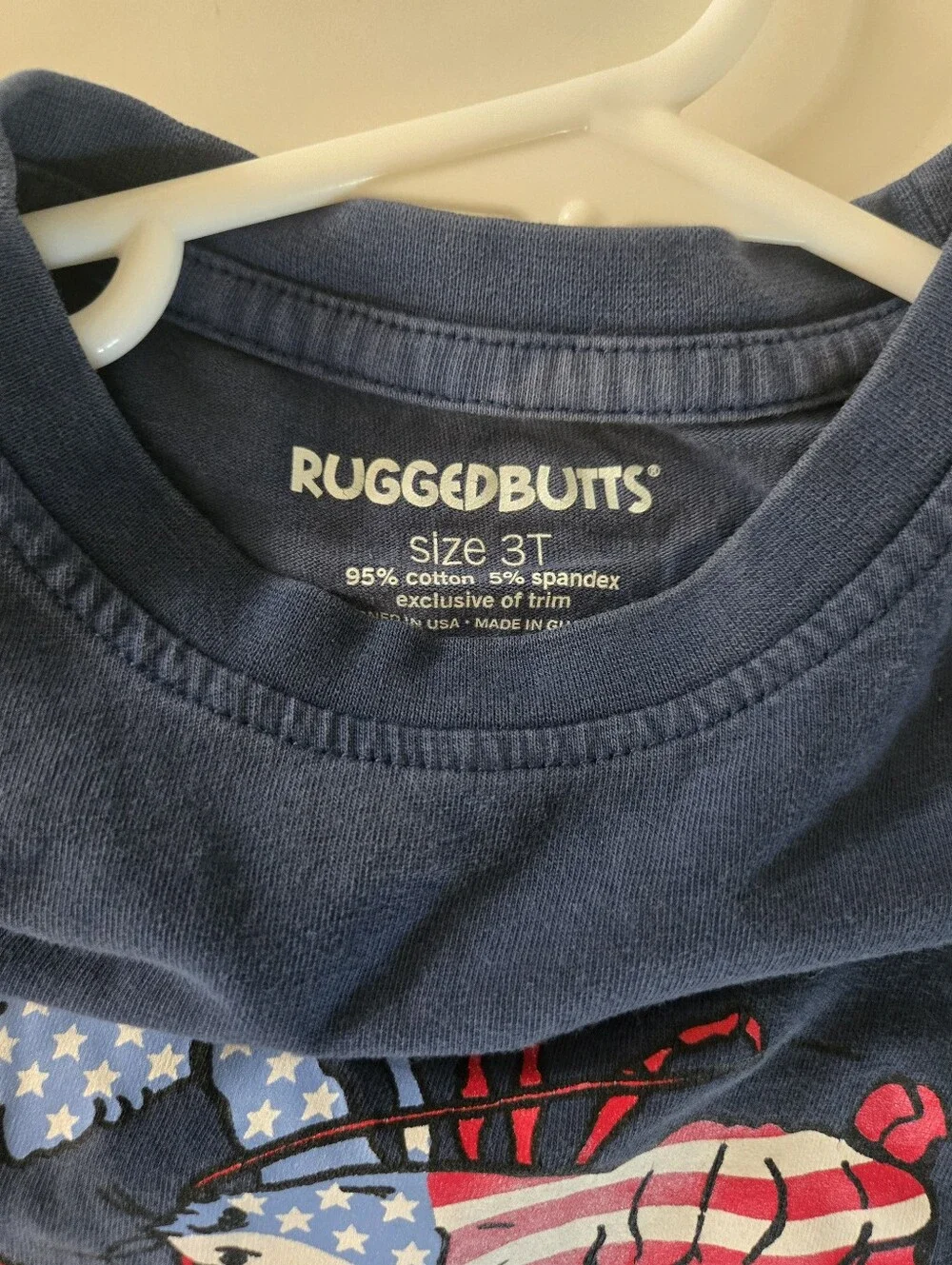 RuggedButts Boys Patriotic Lobster T-Shirt Size 3T Navy